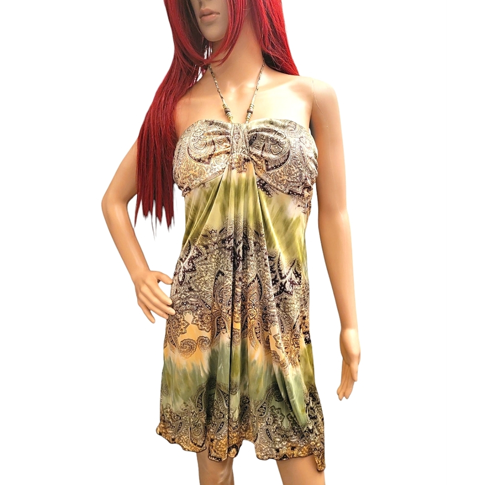 Y2K Nwot SPEECHLESS Halter Dress Sz Lg